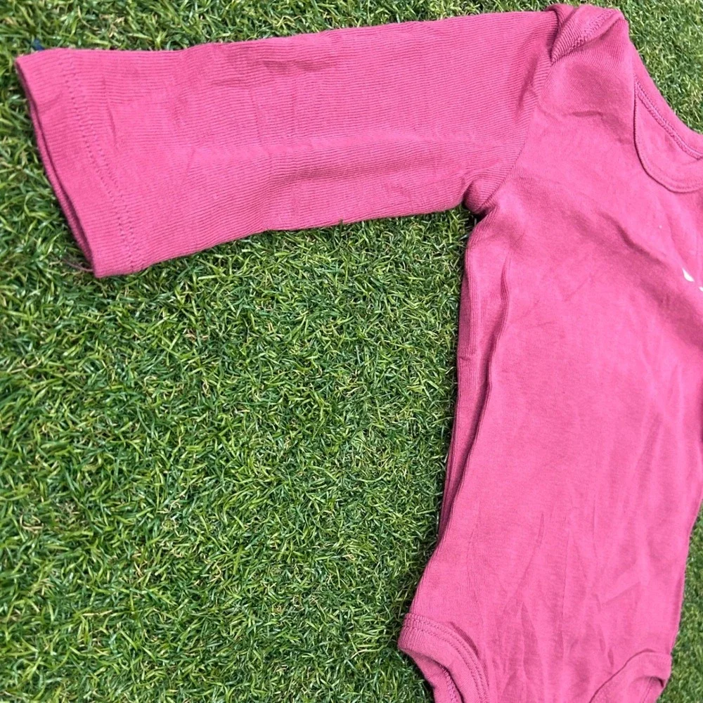 Nike Baby Girls Long Sleeve Bodysuit Berry Pink Swoosh‎ 12M 198466154594